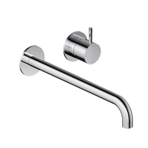 Inbouw Wastafelkraan Hotbath Cobber 25cm Gebogen Uitloop 1-Hendel Chroom 