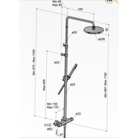 Thermostatische Stortdoucheset Hotbath Ace Geborsteld Zwart PVD