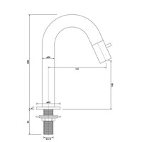 Opbouw Fonteinkraan Brauer Chrome Edition Met Gebogen Uitloop Chroom