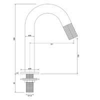 Opbouw Fonteinkraan Brauer Gunmetal Carving Edition Met Gebogen Uitloop Gunmetal Geborsteld PVD
