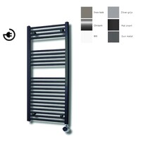 Radiator Sanicare Paxton Elektrisch 111,8 x 45 cm Gunmetal Thermostaat Chroom Linksonder