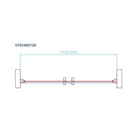 Pendeldeuren Van Rijn ST02 Saloondeur 120x200 cm 6 mm Zwart