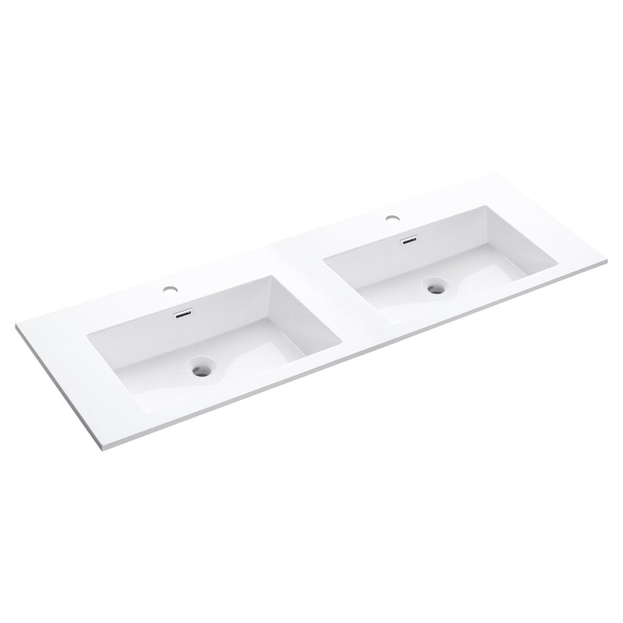 Wastafel Differnz Industrial 140x46 cm Wit