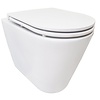 Rimless Wandcloset BSW Astev Wit Met Flatline Toiletzitting Softclose En Quick Release Mat Wit
