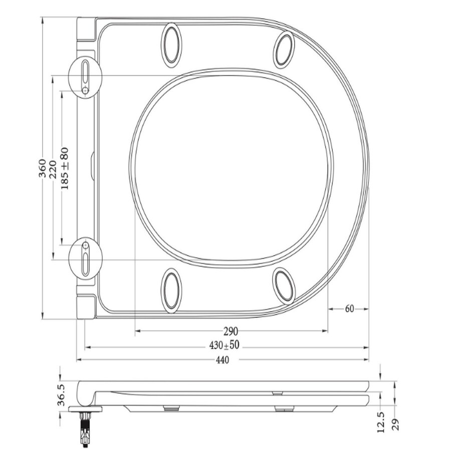 Astev Toiletzitting Softclose En Quick Release BWS Mat Zwart