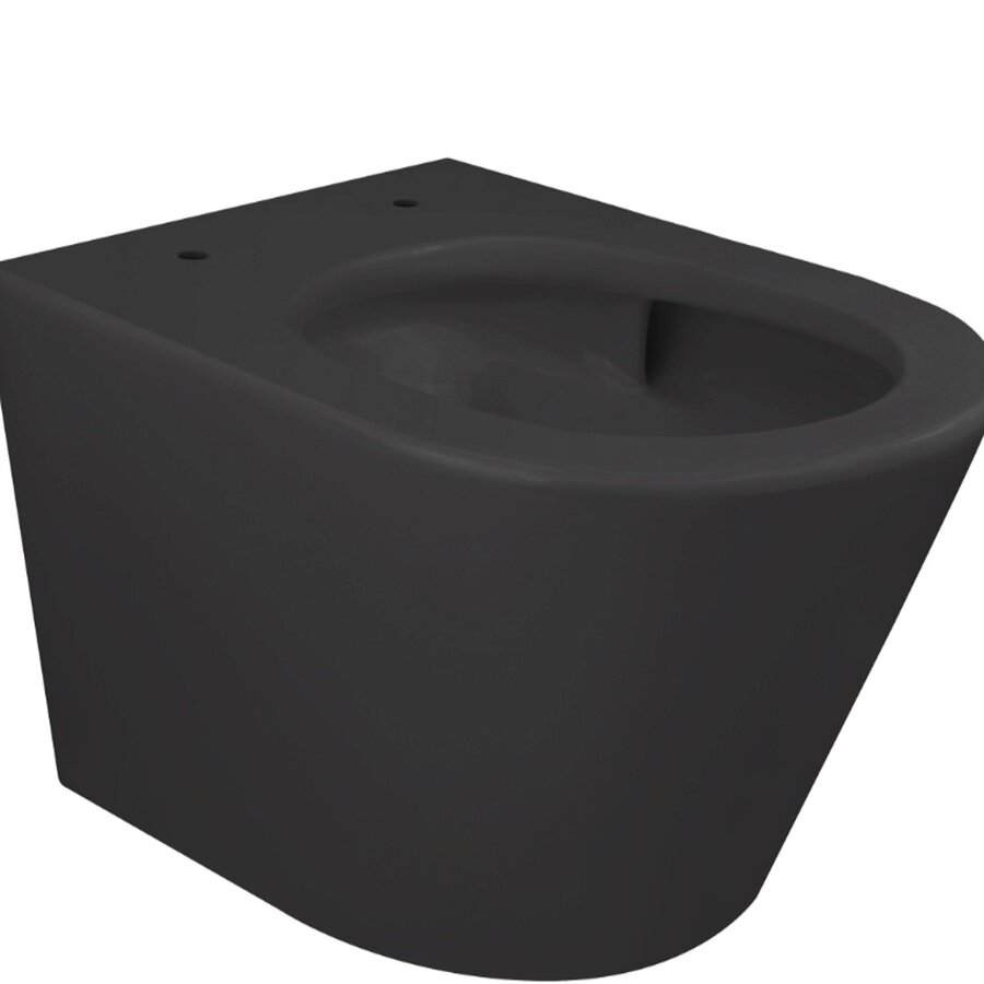 Wandcloset Wiesbaden Vesta Rimless Tornado Flush Mat Zwart