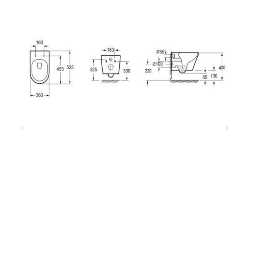 Wandcloset Wiesbaden Vesta Rimless Tornado Flush Mat Zwart