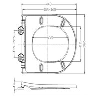 Toiletzitting met Deksel BWS Astev Shade Slim met Soft Close Wit