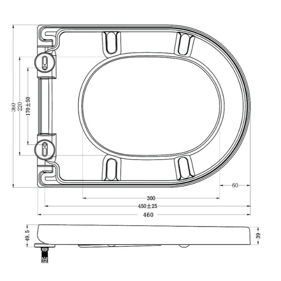 Rimless Wandcloset BWS Mark Mat Zwart PK Met Toiletzitting Softclose En Quick Release Mat Zwart