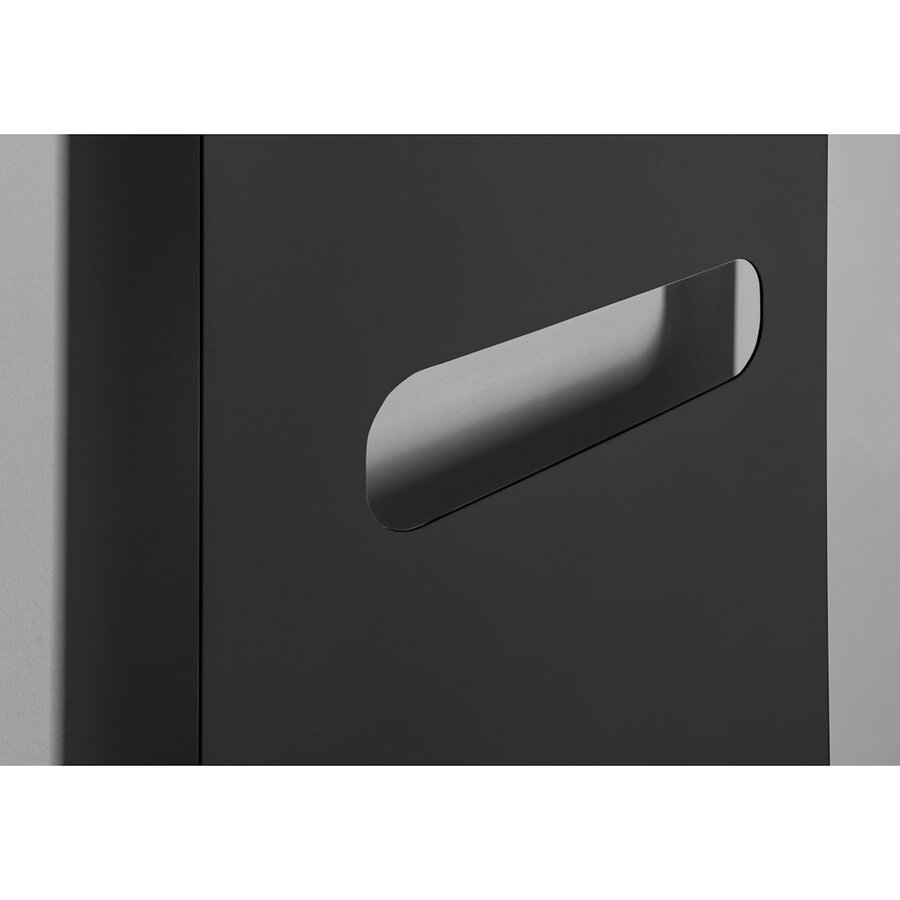 Designradiator Sapho Tabella Open 59x149 cm Mat Zwart