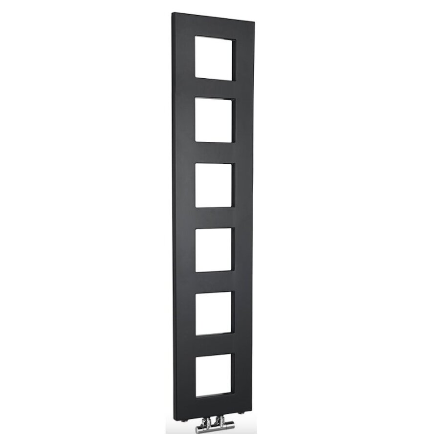 Designradiator Sapho Block 28x133 Cm Mat Zwart
