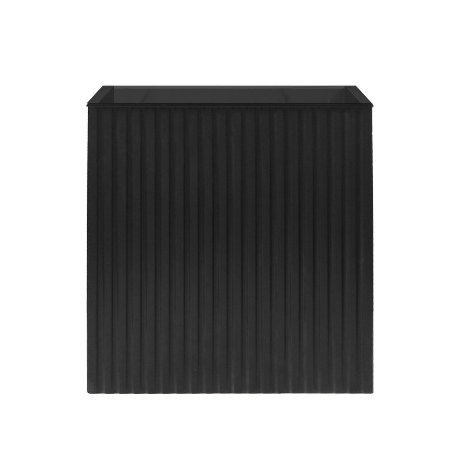 Fonteinkast BWS Sona Met Verticaal Reliëf Soft-close Mat Zwart