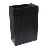 Fonteinkast BWS Sona Met Verticaal Reliëf Soft-close Mat Zwart