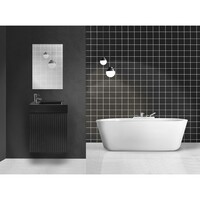 Fonteinkast BWS Sona Met Verticaal Reliëf Soft-close Mat Zwart