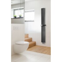Designradiator Sapho Othello 30x189 Cm Mat Zwart