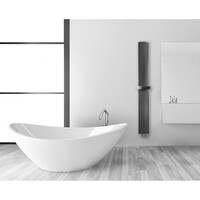 Designradiator Sapho Othello 30x189 Cm Mat Zwart