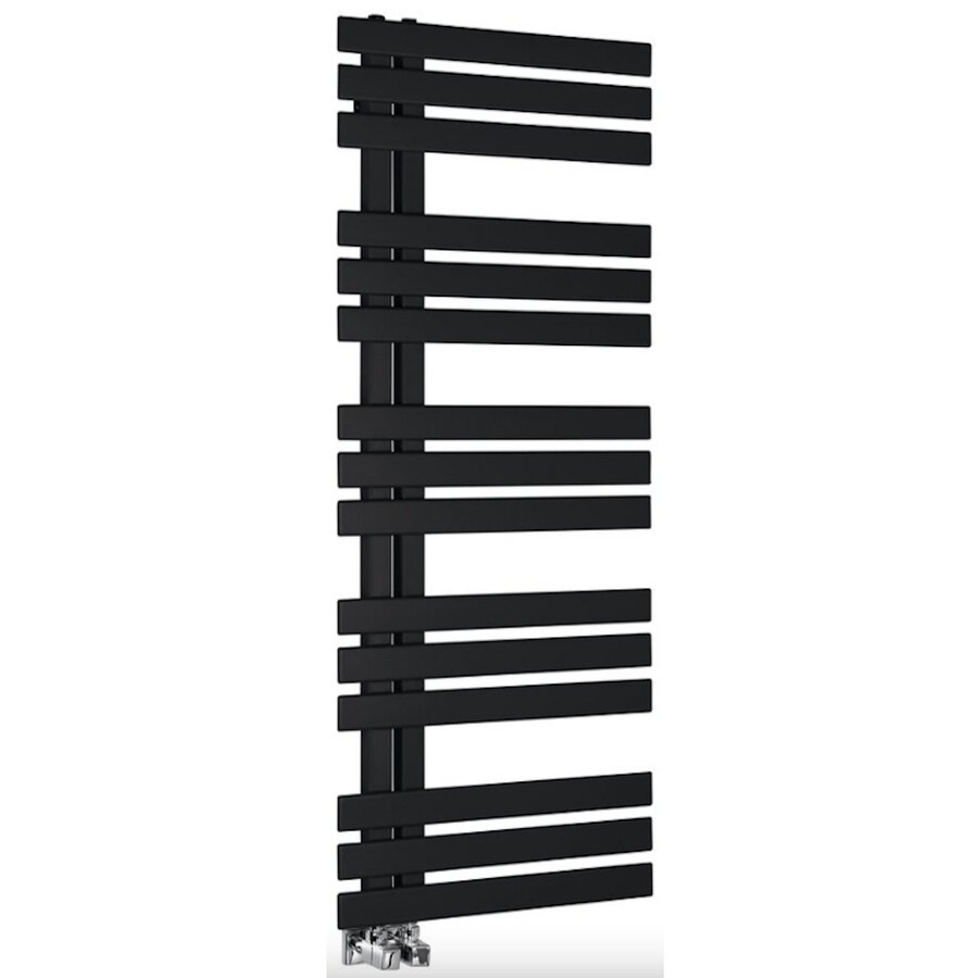 Designradiator Sapho Silvana Recht 50x123.6 cm 561W Mat Zwart