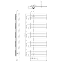 Designradiator Sapho Silvana 50x123.6 cm 561W Wit