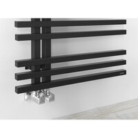 Designradiator Sapho Sophina 60x164,7 cm 833W Mat Zwart