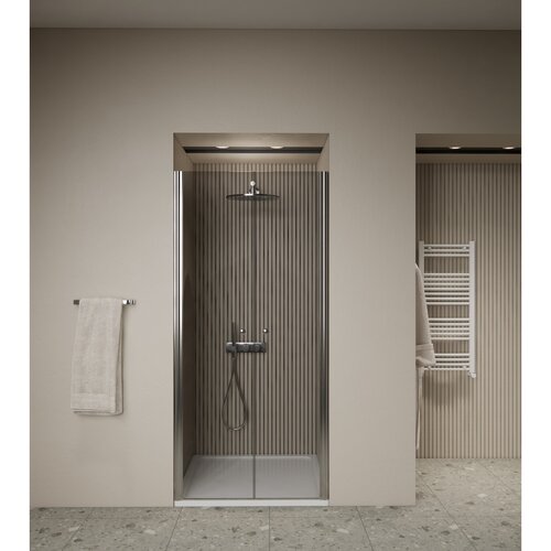 Douchedeur | 2 Pendeldeuren | Marip | 6mm | 90x190 cm | Mat Chroom 