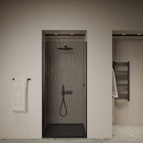 Douchedeur | Nisdeur | Marip | 6mm | 90x190 cm | Zwart 