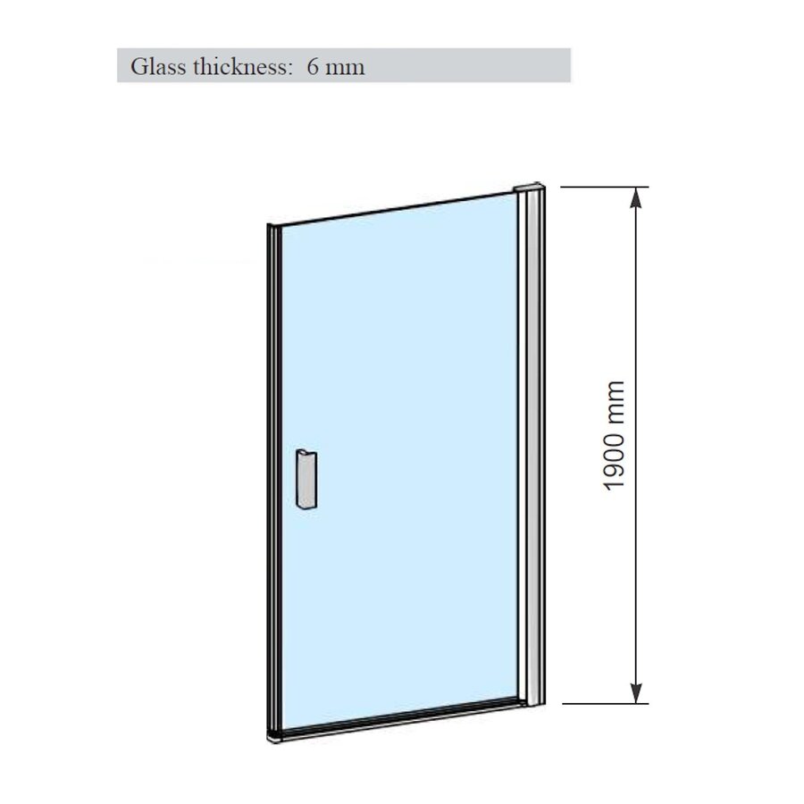 Nisdeur | BWS | Marip | 6mm | 70x190 cm | Zwart