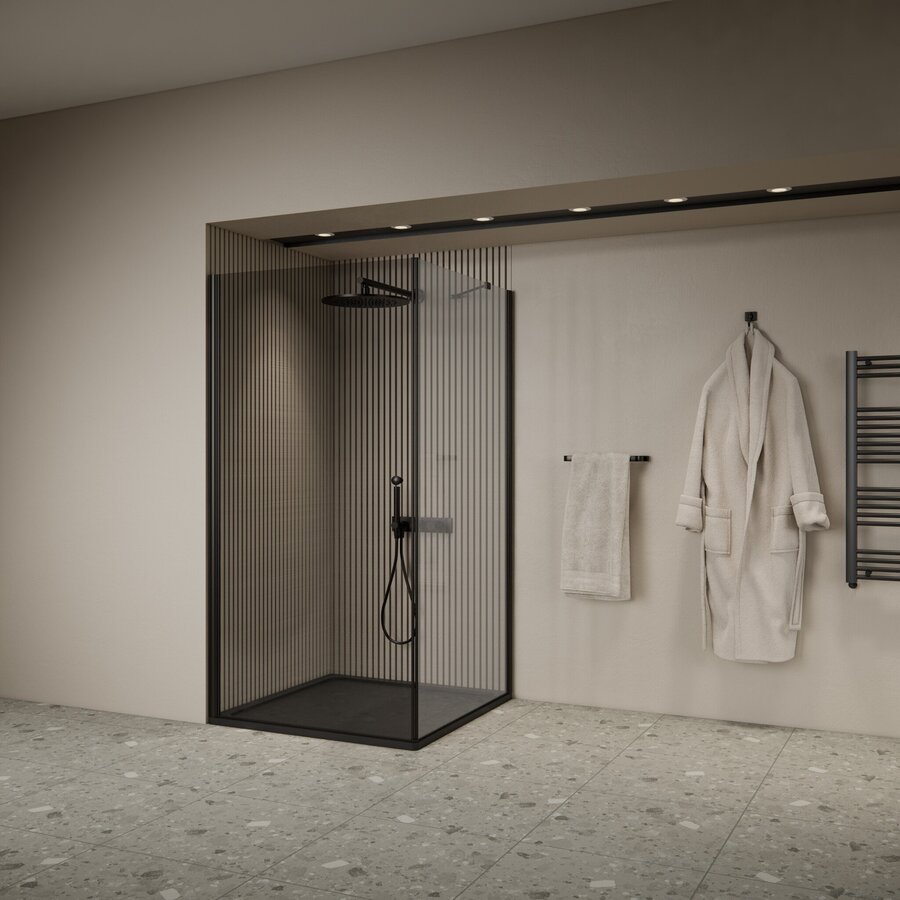 Douchecabine | BWS Gusma | 1 Deur | 90x90x190 cm | Zwart