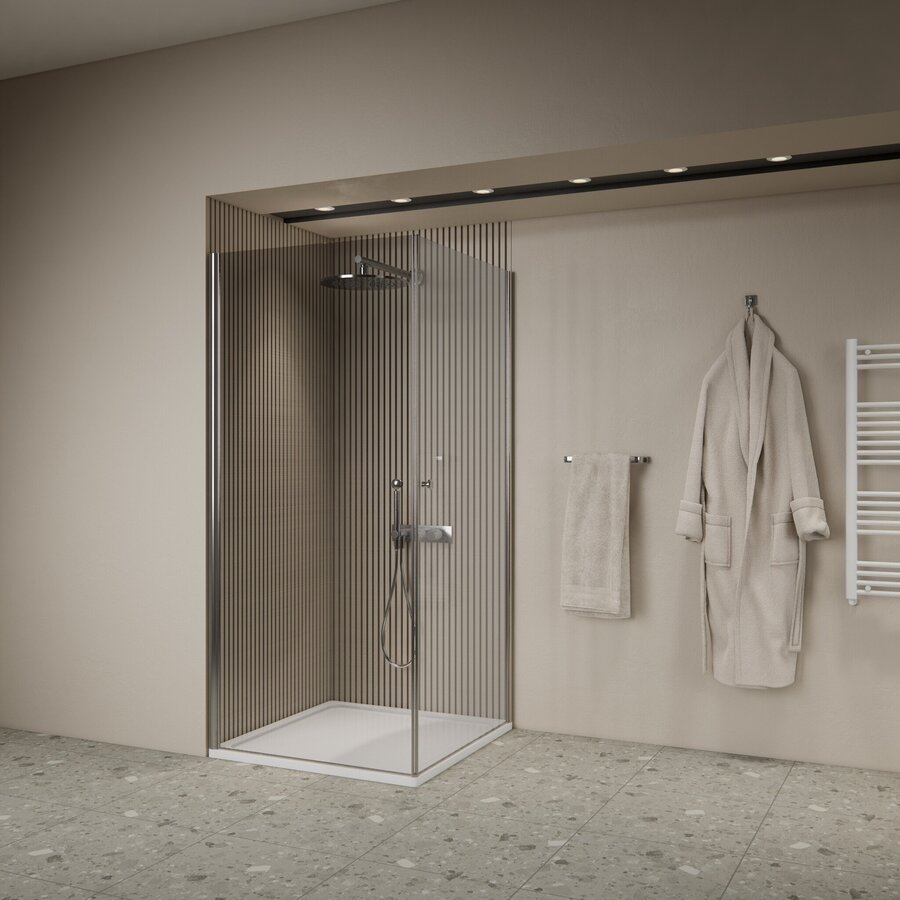 Douchecabine | BWS Gusma | 2 Deuren | 90x90x190 cm | Chroom