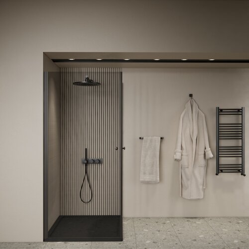 Douchecabine | BWS Gusma | 2 Deuren | 90x90x190 cm | Zwart 