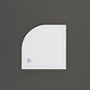 Douchebak BWS Saro Kwartrond Acryl 80x80cm Inclusief Plint Wit