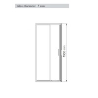 Douchecabine Dubbele Schuifdeur BWS Luad 90x90x190 cm Chroom