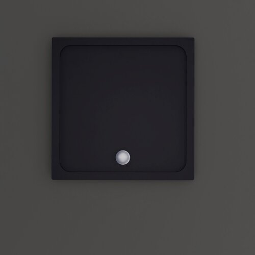 Douchebak BWS Dana Vierkant Cast Marble 90x90 cm Zelfdragend Mat Zwart 