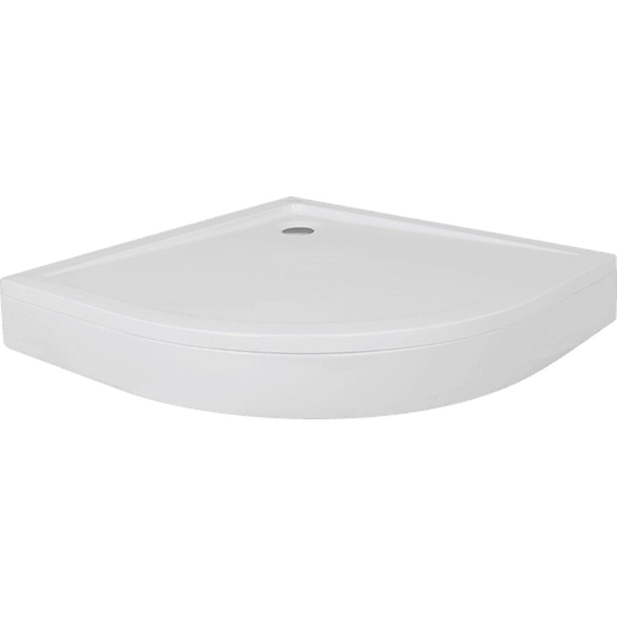 Douchebak BWS Ailah Kwartrond Acryl 90x90cm Zelfdragend Inclusief Plint Wit