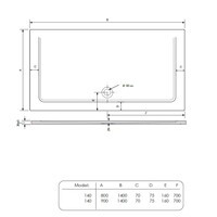 Douchebak BWS Dana Rechthoek Cast Marble 140x90 cm Zelfdragend Wit