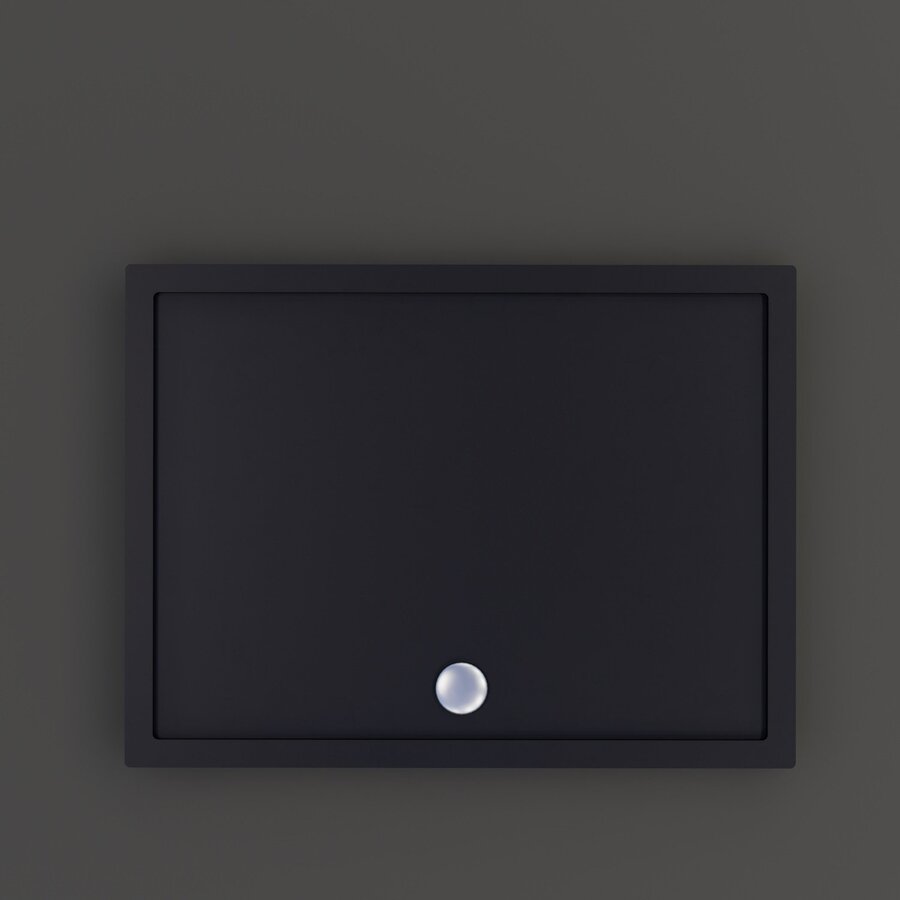 Douchebak BWS Dana Rechthoek Cast Marble 120x90 cm Zelfdragend Mat Zwart