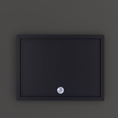 Douchebak BWS Rechthoek Cast Marble 100x80 cm Zelfdragend Mat Zwart 