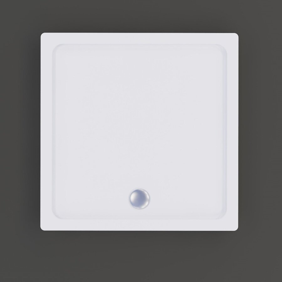 Douchebak BWS Racer Vierkant Acryl 90x90 cm Wit Inclusief Plint