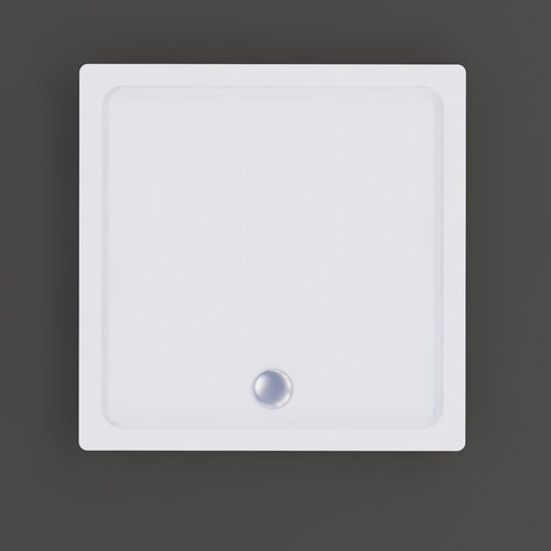 Douchebak BWS Racer Vierkant Acryl 80x80 cm Wit Inclusief Plint 