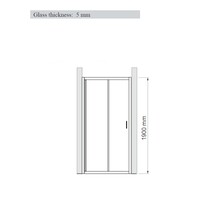 Schuifdeur BWS Arema 130x190 cm Profiel Chroom