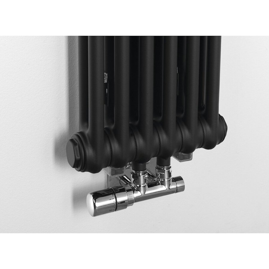 Designradiator Sapho Fede 150x30,6 cm Mat Zwart