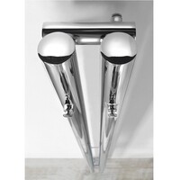 Designradiator Sapho Pilon Recht 12.2x180 cm 310W incl. 4 Haken Chroom