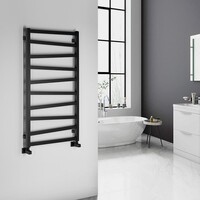 Designradiator Sapho Zig Recht 60x109.6 cm 497W Mat Zwart