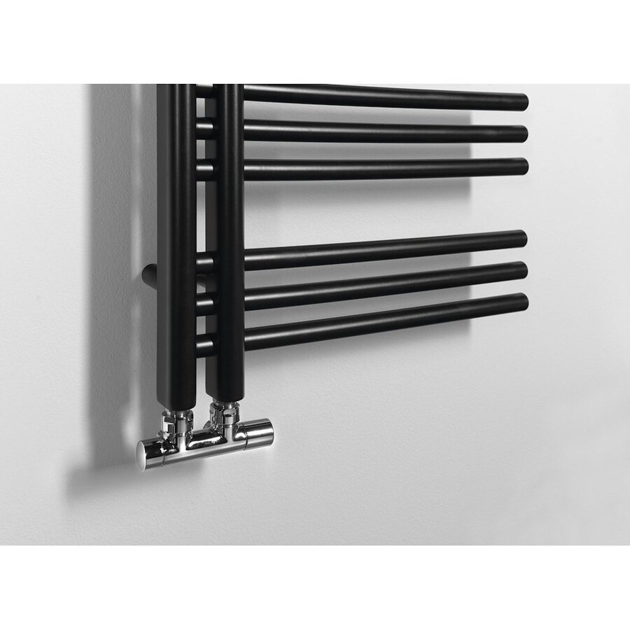 Handdoekradiator Sapho Dorlion Recht 50x120 cm Mat Zwart