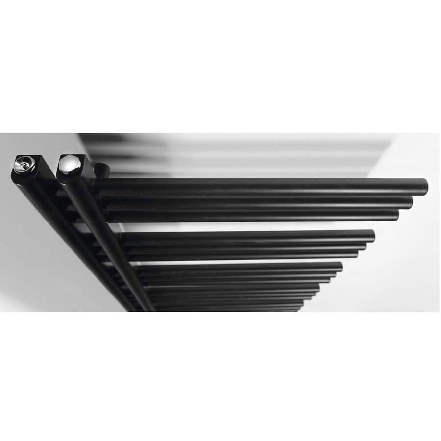 Handdoekradiator Sapho Dorlion Recht 50x120 cm Mat Zwart