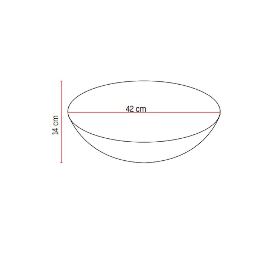 Waskom BWS Veroni Per Solid Surface 42x42x14 cm Zwart