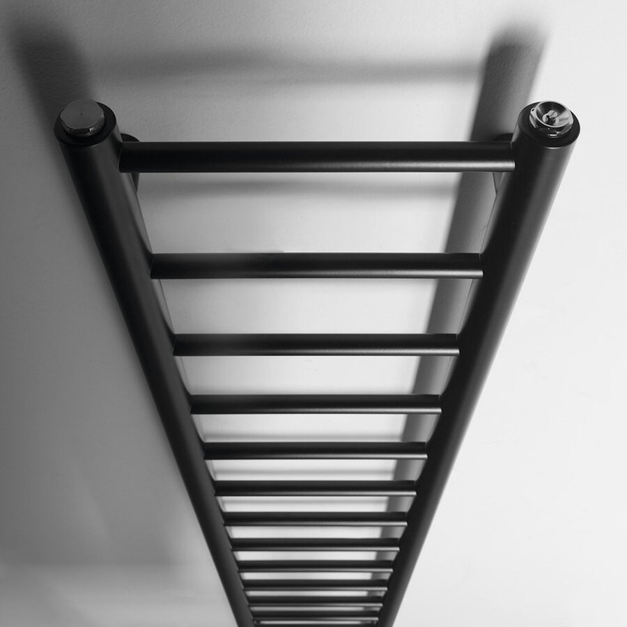 Handdoekradiator Sapho Dina Recht 30x174 cm Mat Zwart