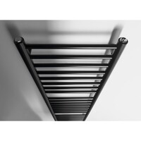 Handdoekradiator Sapho Dina Recht 40x156 cm Mat Zwart