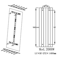 Elektrische Radiator BWS Boss Met Wifi 2000W 160x54.4 cm Zwart