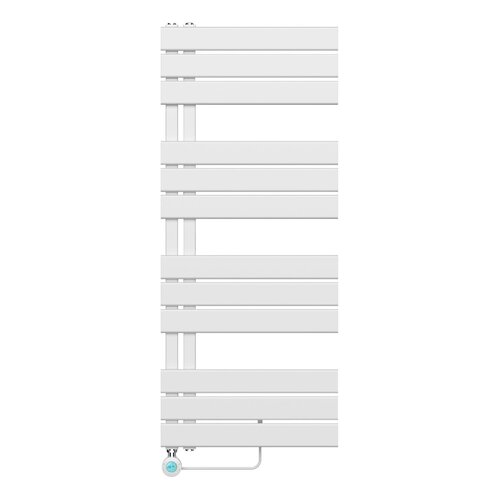 Elektrische Handdoekradiator BWS Russ Links aansluiting 593W 120x50 cm Wit 