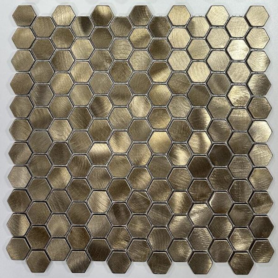 BWS Goud Mozaiek Hexagon 30X30 CM (prijs per stuk)